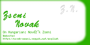 zseni novak business card
